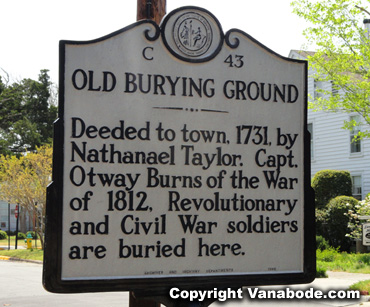 beaufort old burying ground sign 1731