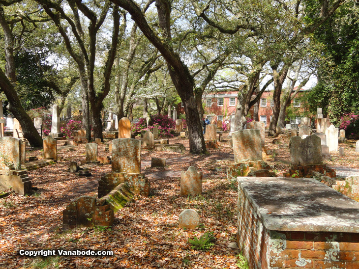 Beaufort Old Burying Ground main tombs and vaulted  plots