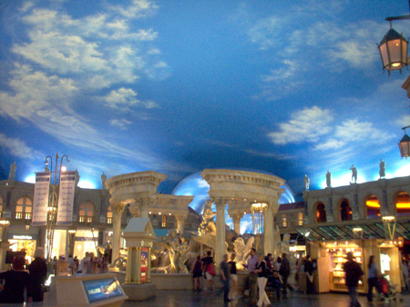 A picture of Forum Shops interior.