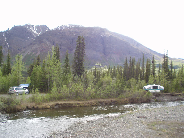 nabesna road campground in wrangell national park alaska