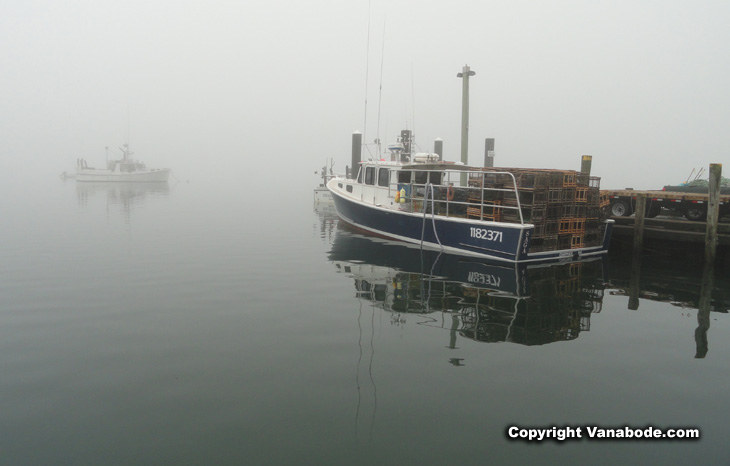 fog rolling in at chatham pier picture