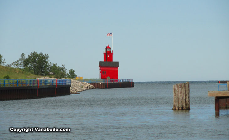 harbor light called big red in holland michigan