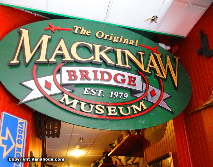 original mackinaw bridge museum signage since 1979
