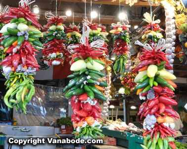 peppers hanging in seattle washington public market picture