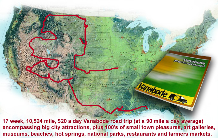 western states road trip vanabode map