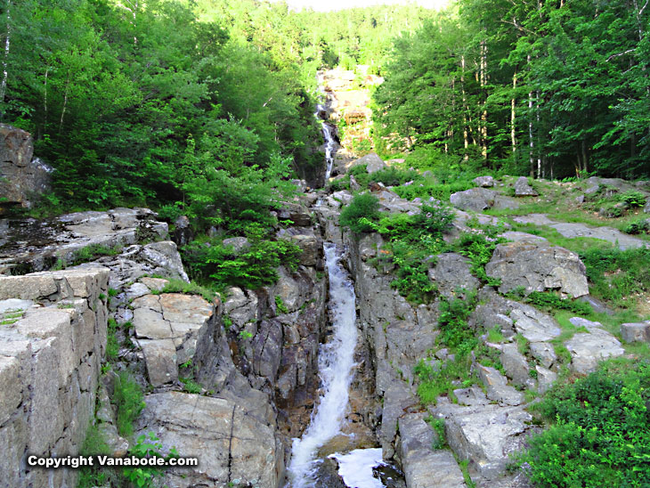 white mountains water falls in new hampshire are huge
